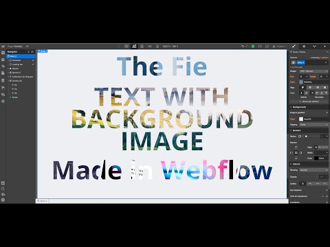 Webflow: Text with Background Image