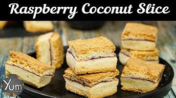 Raspberry Coconut Slice
