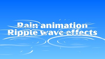 Ripple Wave Effect - Rain Animation in After Effects (No Plugin)