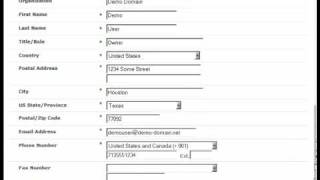 Details eNom.com Updating domain contact information by Host4Go Tutorials Update