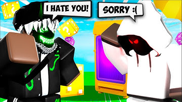 I CHEATED In A EXTREME Lucky Block Race, And He Got MAD.. (Roblox Bedwars)
