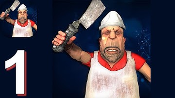 Crazy Mr Butcher Horror Escape : Scary Horror Game - Gameplay Walkthrough Part 1 (Android, iOS)