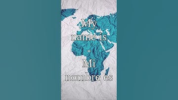 Spanish Self-Introductions: Saying 