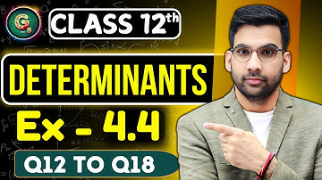 Class - 12 Ex - 4.4 Q12 to Q18 || Determinations Class 12 CBSE NCERT | #determinantsclass12