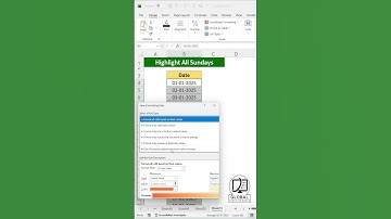 🟥 Sorot Semua Hari Minggu Secara Otomatis di Excel⚡#excel #exceltips @GlobalComputerWorld