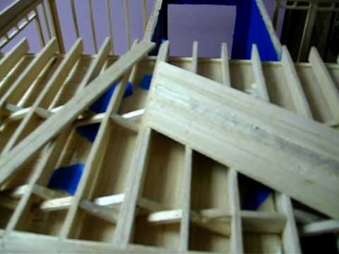 Model balsa wood house. - YouTube
