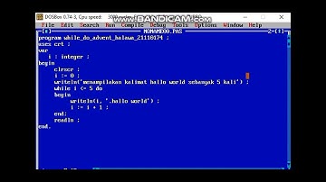 program struktur kendali perulangan while do menggunakan bahasa pemograman pascal