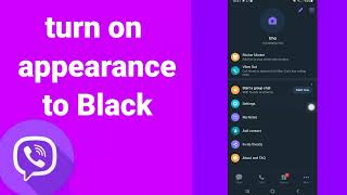 How To Turn on appearance to Black On Viber App screenshot 3