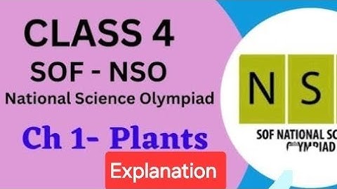 Class 4 science Olympiad| Chapter 1 plants | National science Olympiad NSO #scienceolympiad #class4