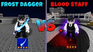 FROST DAGGER vs BLOOD STAFF — Which Weapon Is Better | Survive Zombie Arena Roblox