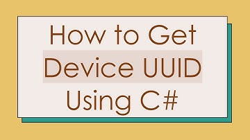 How to Get Device UUID Using C#