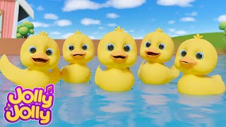 🦆숫자를 배우다 🦆| 다섯 아기 오리 | Пять маленьких уток | Jolly Jolly - 키즈 인기 동요