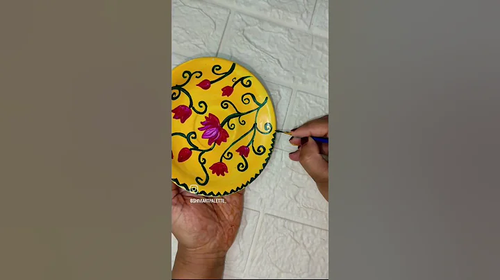 pichwai art tutorial 😍 #trendingnowwall decor ideas 😁 #youtube #shorts #wastematerialcraft