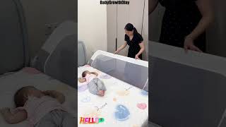Worried About Baby Falling Off Bed? Baby Co-Sleeping Bed Fence Helps!#Shorts
