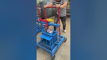 small manual movable Interlocking concrete block Making Machine with family power #concreteblocks