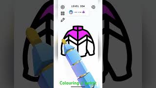 Color Page ASMR Gameplay| Drawing & Painting a Jacket #shorts #colorpage #jacket #jackets #color