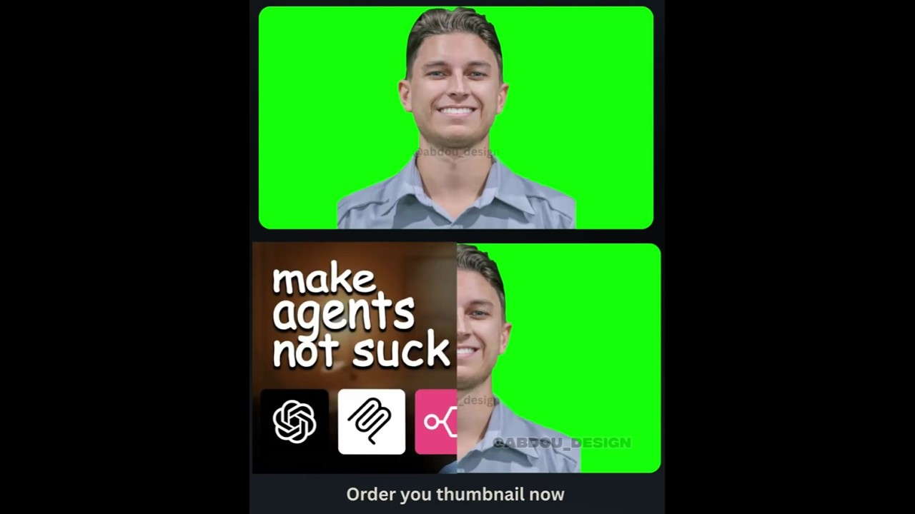 talking head thumbnail design تصميم ثمبنيل بطريقة سهلة