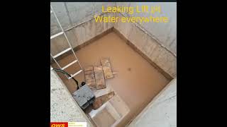 Lift Pit Full of Water - Drizoro Can Fix it- #drizoroconstructionproducts