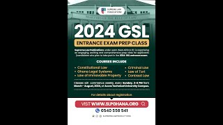 REGISTER 2024 GSL ENTRANCE EXAMS PREP CLASS