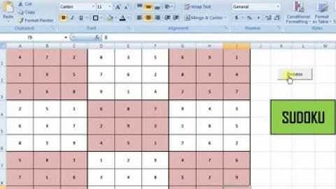 Excel Macro to solve SUDOKU Puzzle