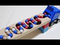 Marble Run Race ☆ HABA Slope, Dump Truck & Garbage Truck # 3