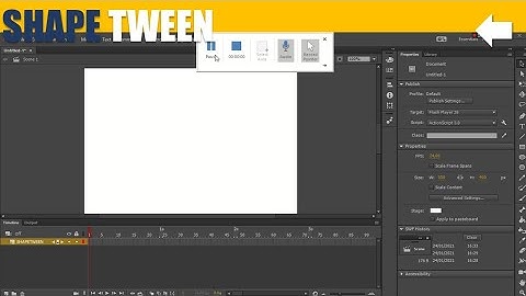 cara membuat Shape Tween / Adobe Animate / Animasi 2D