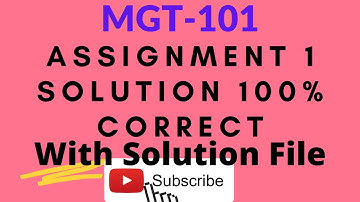 MGT101 Assignment 1 Solution 2021 | mgt101 assignment 1 solution fall 2020 | mgt101 #mgt101