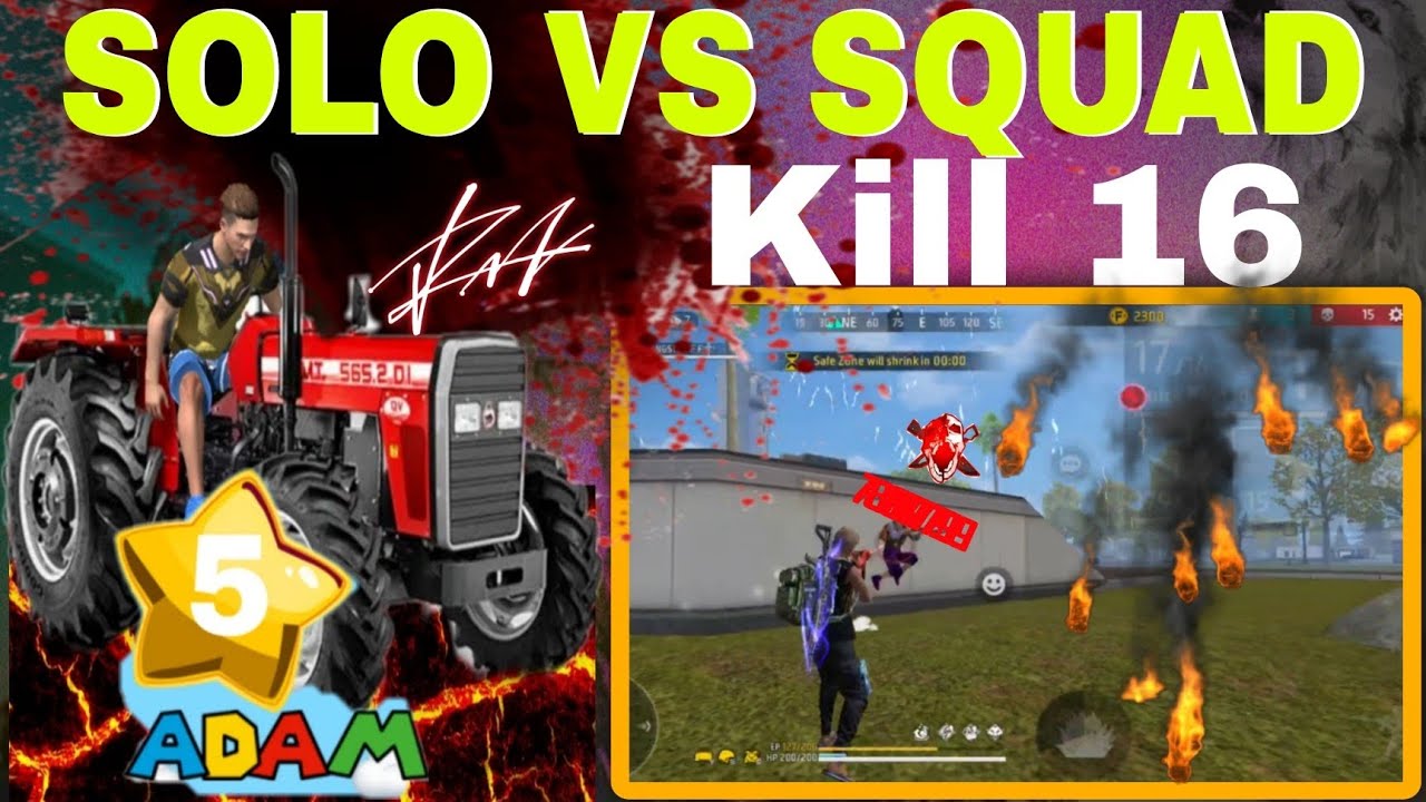16 Kill I am Noob 🤓Solo Vs Squad Best 🙏Game Play Free Fire - YouTube