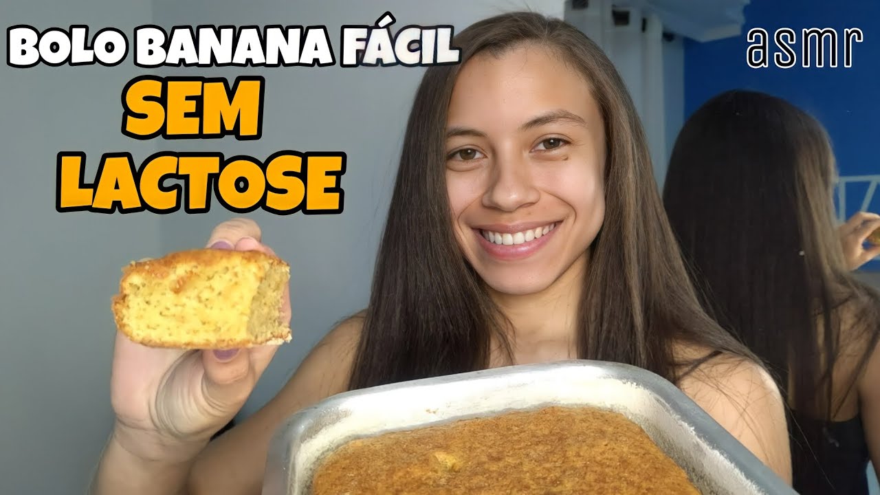 (ASMR PORTUGUÊS) RECEITA BOLO DE BANANA FÁCIL E SIMPLES SEM LACTOSE |Voz suave