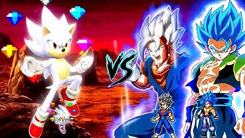 Sonic Chaos V4 JVL OP (all form) VS Gogeta V3.5 OP (all form) & Vegito V2 OP (all form) in Mugen