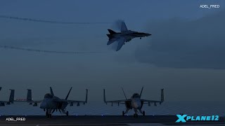 X-Plane 12.3.0 The Reunion Island F-14 And Aircraft Carrier
