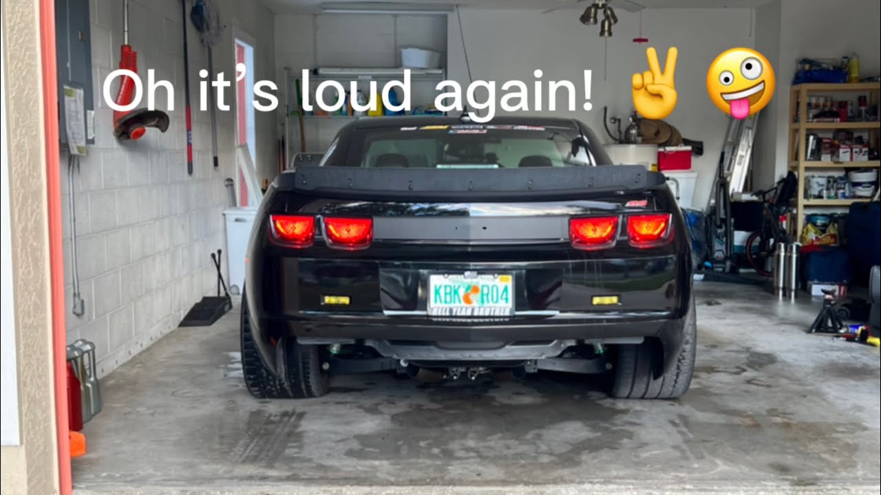 Camaro goes straight pipes again! Cold start and D-1X whoosh noises! ✌️🤪 (still untuned)