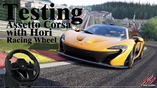 Testing Assetto Corsa W/Hori Apex ps4 steering wheel.