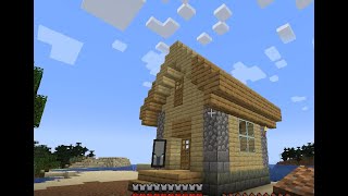 Строим простой домик на берегу моря, Майнкрафт.