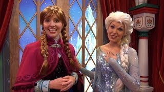 Anna And Elsa From Disney Frozen Official Debut At Epcots Norway Pavilion, Meet And Greet