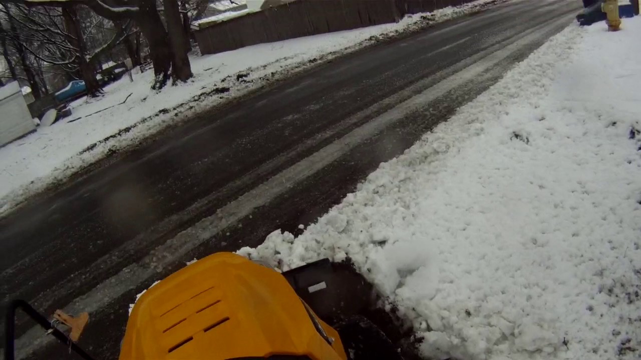 Plowing concrete snow YouTube