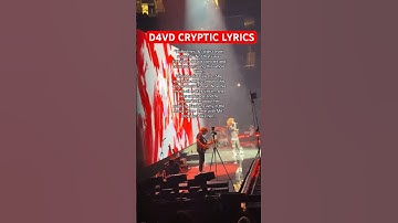 D4VD’s Cryptic Lyrics LIVE in Concert 👀😳 how did we not see this…