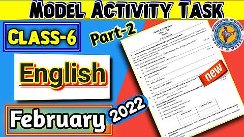 Class 6 English (ইংরেজি) Model Activity Task 2022 Part 2// February/ @Educational Activities Bengali