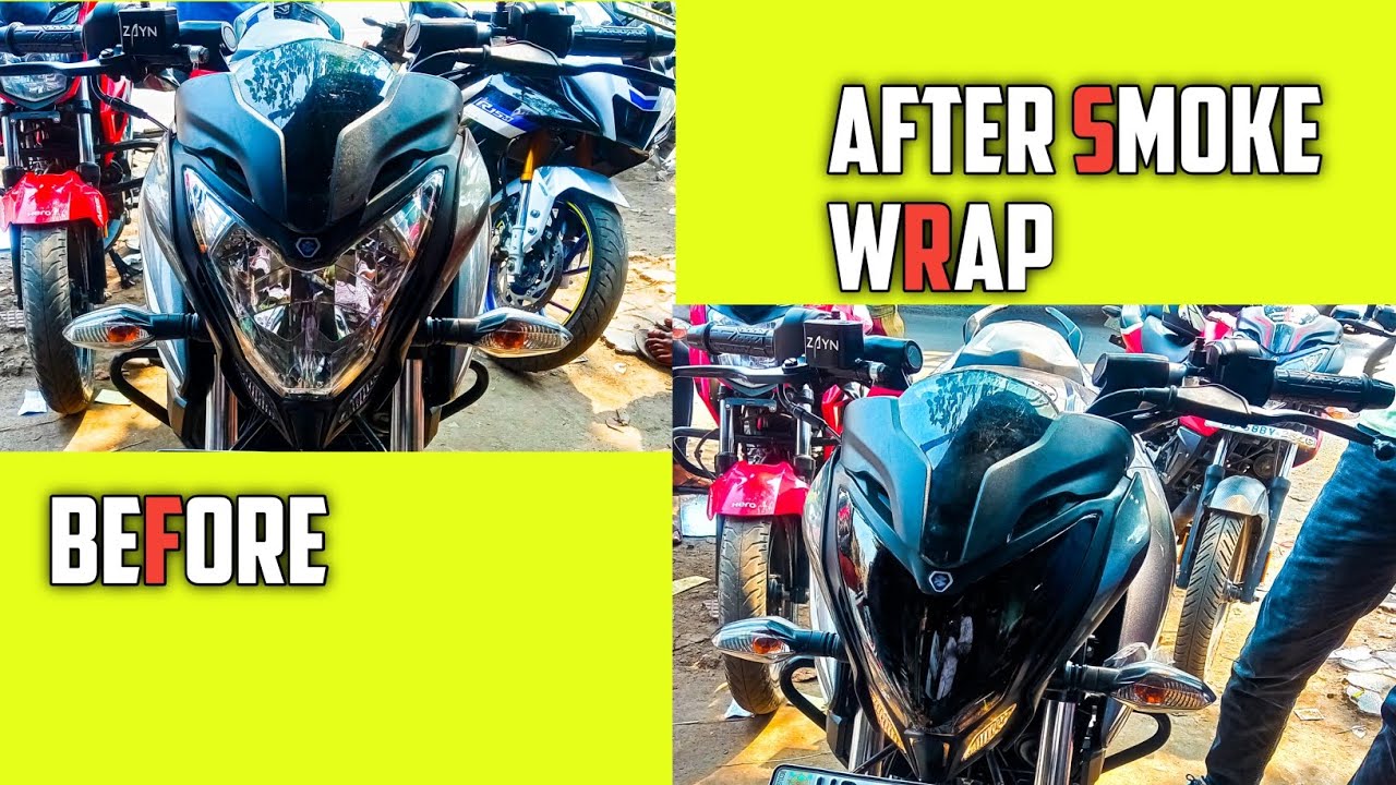 Ns 200 headlight smoke wrap YouTube