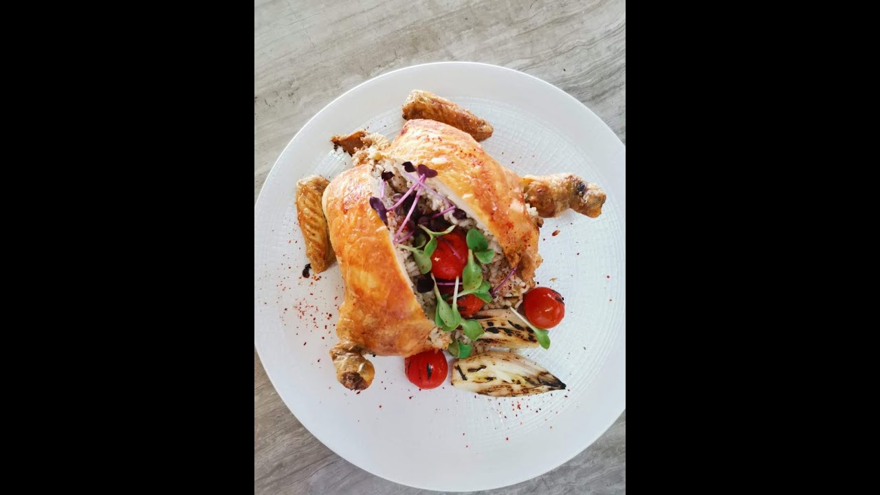 دجاج محشى علي الطريقة المصرية   Egyptian stuffed chicken in an easy way,