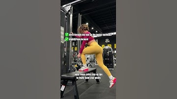 Grow your glutes with cable step ups #gymtipsforwomen #workouttipsforwomen #glutegrowth #stepups