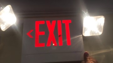 Exit Emergency sign lights, test diagnose, buzzing when checked