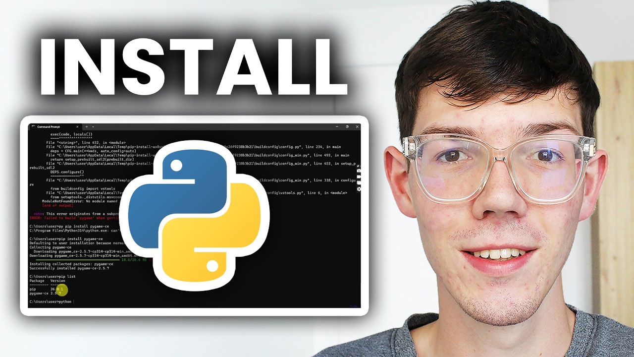 How To Install Pygame - Full Guide - YouTube