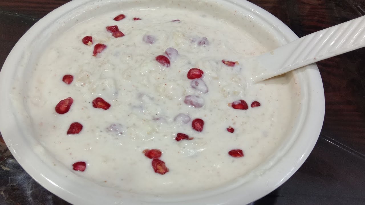 Fruit Raita/Mixed Fruit Raita/How to make Fruit Raita/Sweet Mixed Fruit