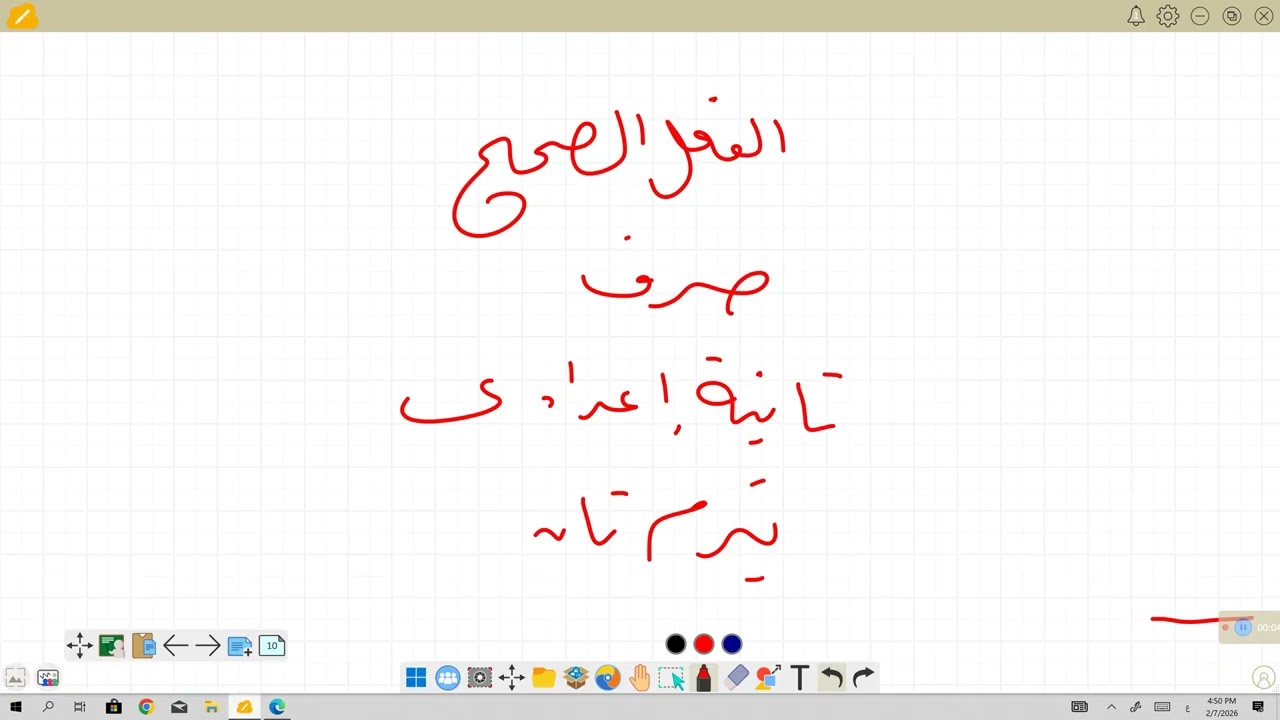 الصف الثاني الإعدادي صرف الفعل الصحيح 