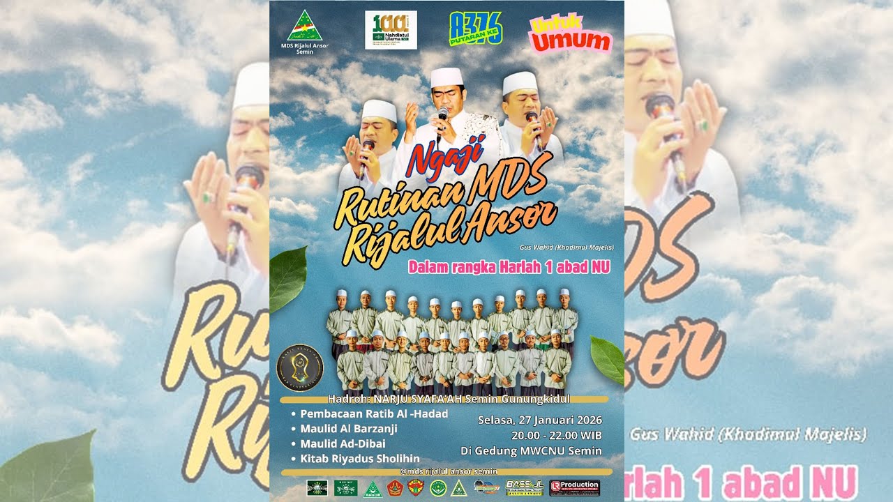 🔴RUTINAN RIJALUL ANSOR KAPANEWON SEMIN BERSAMA GUS WAHID SYARIFUDDIN AHMAD🔴27-01-2026