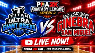 LIVE NOW! TITAN ULTRA vs BRGY. GINEBRA | PBA2K FANTASY LEAGUE SEASON 2 | NBA 2K24 PBA MOD Simulation screenshot 4
