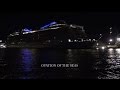 OVATION OF THE SEAS | awesome ship horn at Hamburg Port with 5 seconds echo | 4K-Video