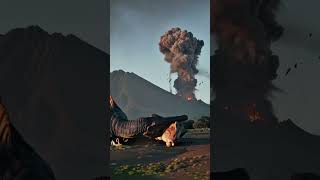 Spinosaurus vs T-Rex 🦖🔥 Ultimate Dino Battle Showdown! Volcano Explosion.  Dinosaur Videos