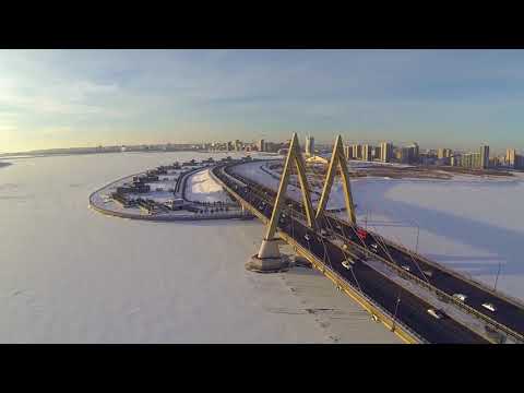 Мост Миллениум. Казань. Аэросъемка.